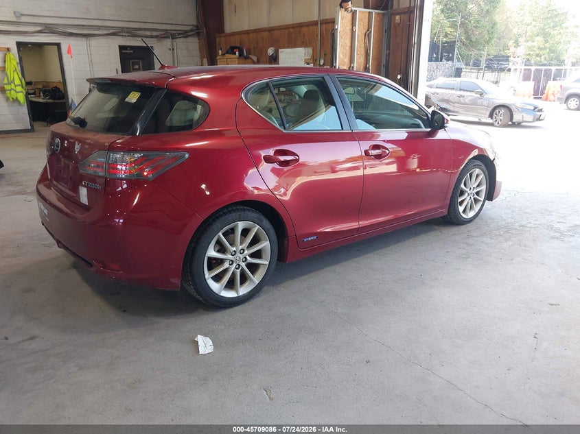 2012 LEXUS CT 200H auction photo 4