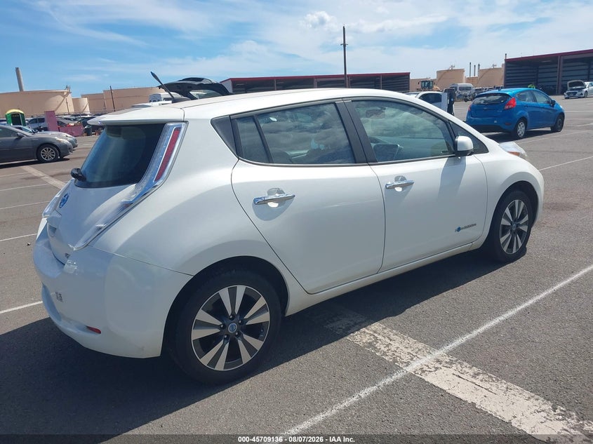 Vin: 1n4az0cp3dc415181, lot: 46207792, nissan leaf sl 20134