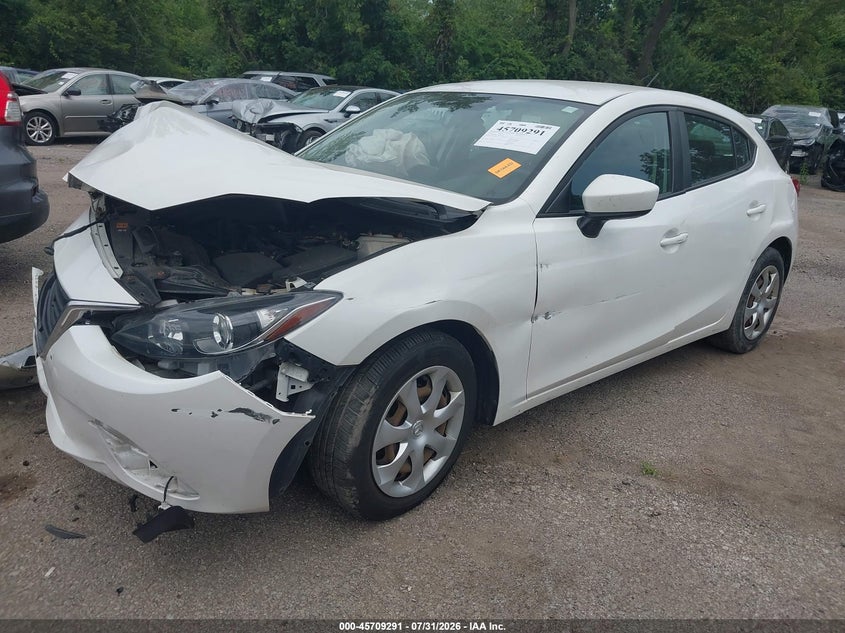 Vin: 3mzbm1j72gm271385, lot: 46207947, mazda mazda3 i sport 20162