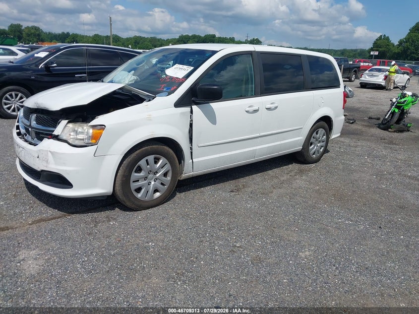 Vin: 2c4rdgbgxgr152382, lot: 46207969, dodge grand caravan se 20162