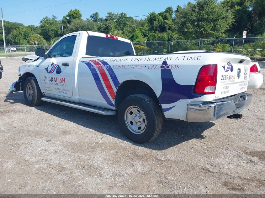 Vin: 3c6jr6dg3pg665718, lot: 46207993, ram 1500 classic tradesman  4x2 8' box 20233