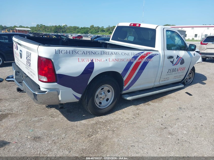 Vin: 3c6jr6dg3pg665718, lot: 46207993, ram 1500 classic tradesman  4x2 8' box 20234