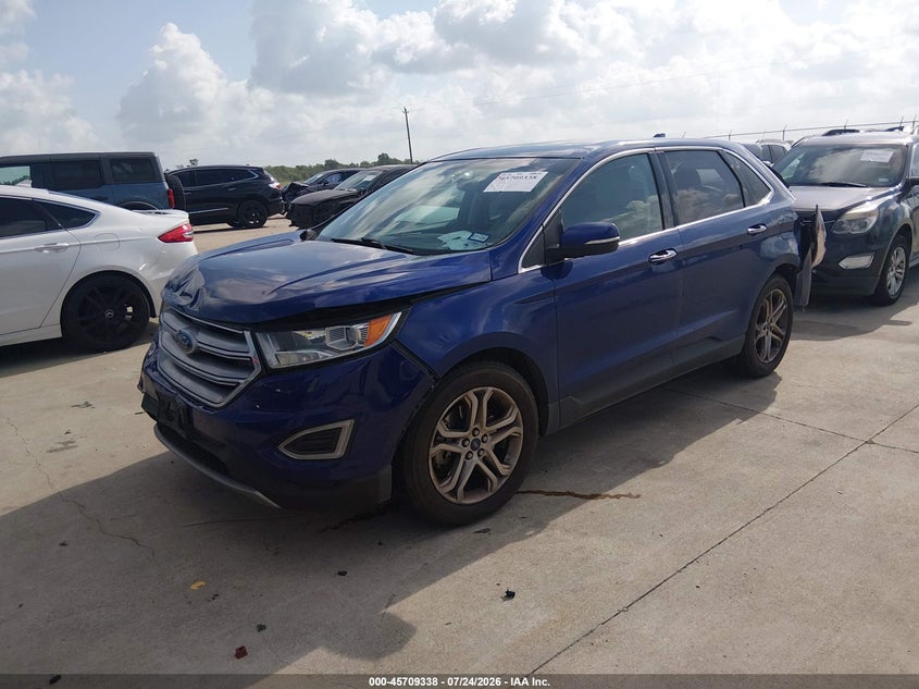 Vin: 2fmtk3k83fbb15755, lot: 46207994, ford edge titanium 20152