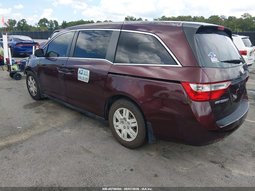 Vin: 5fnrl5h2xbb021315, lot: 46208039, honda odyssey lx 20113