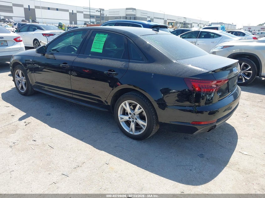 Vin: waukmaf47ja213162, lot: 46208151, audi a4 2.0t ultra premium 20183