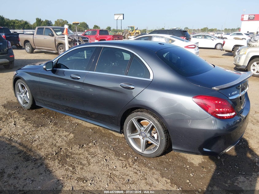 Vin: 55swf6gb9fu023532, lot: 46208355, mercedes-benz c 400 4matic 20153