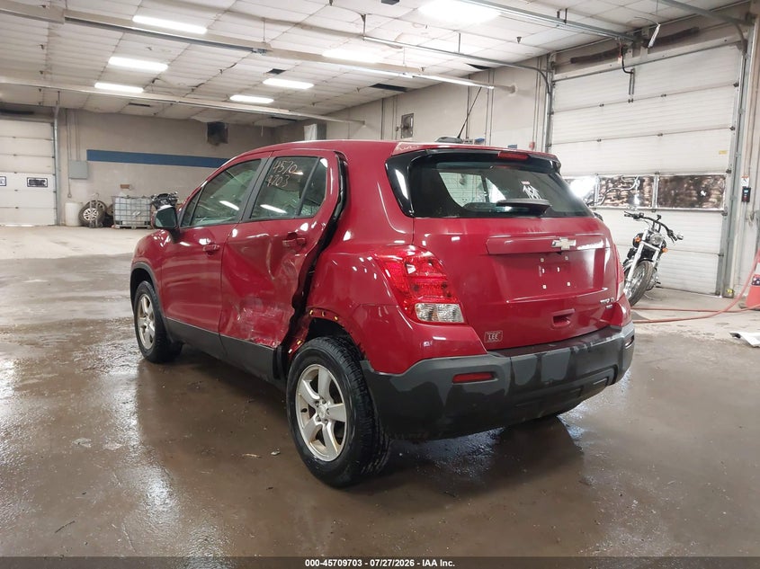 Vin: kl7cjpsb3fb105966, lot: 46208359, chevrolet trax ls 20153