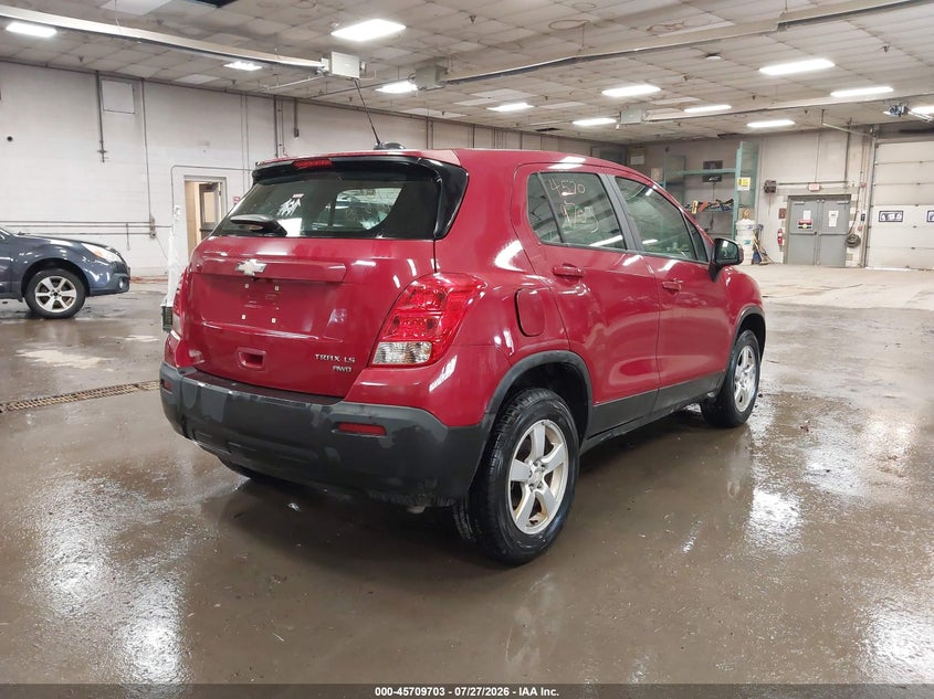 Vin: kl7cjpsb3fb105966, lot: 46208359, chevrolet trax ls 20154