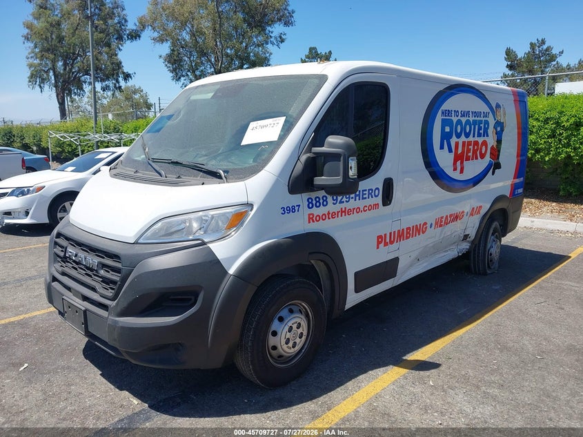 Vin: 3c6lrvvgxpe603987, lot: 46208383, ram promaster 2500 low roof 136 wb 20232