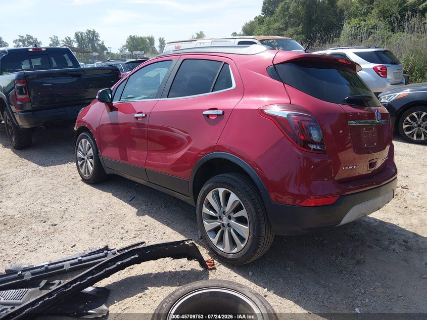 Vin: kl4cjasb4hb169334, lot: 46208409, buick encore preferred 20173