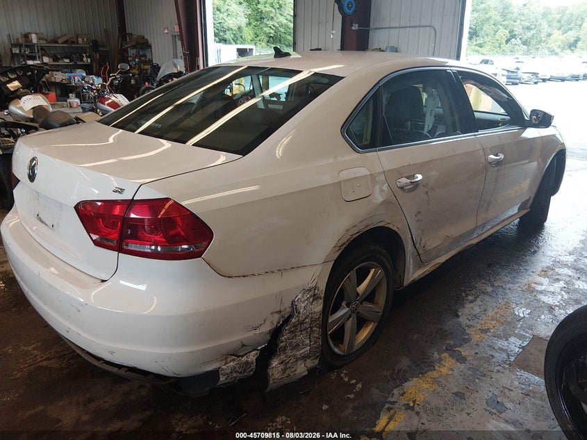Vin: 1vwbp7a33dc109852, lot: 46208471, volkswagen passat 2.5l se 20134