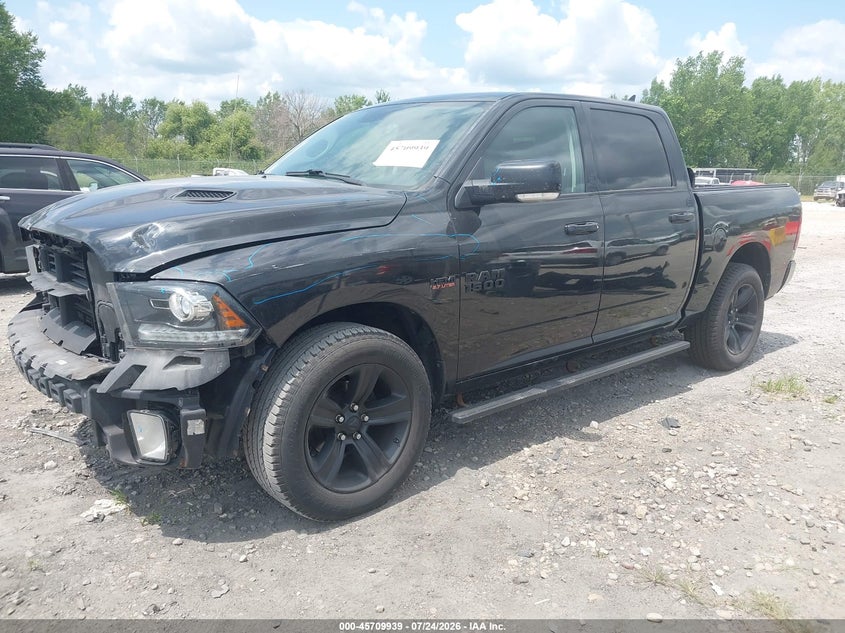 Vin: 1c6rr7mt9js156769, lot: 46208595, ram 1500 sport 20182