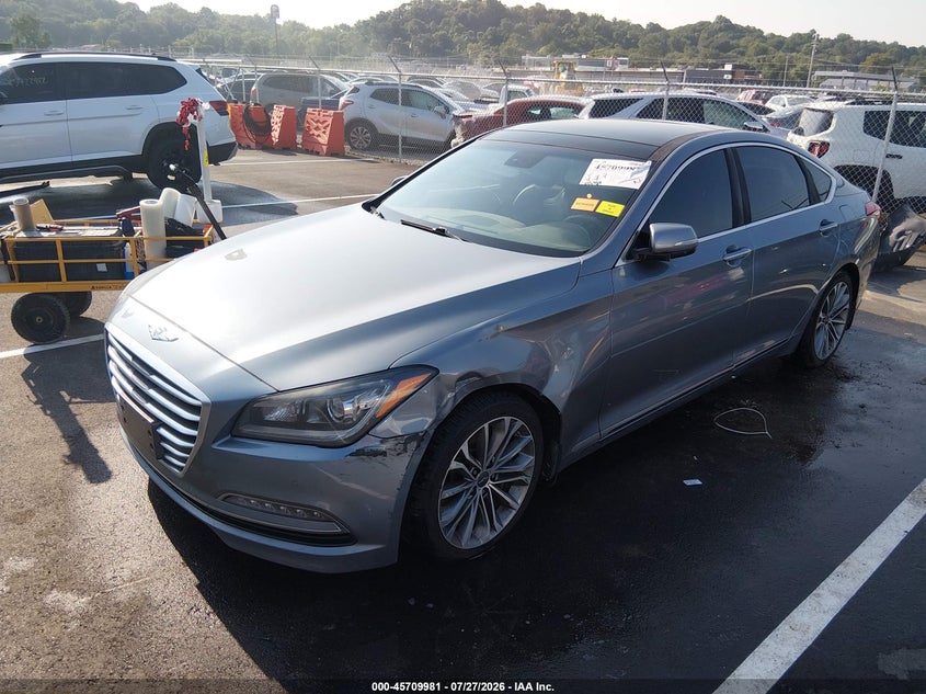 Vin: kmhgn4je3fu035730, lot: 46208637, hyundai genesis 3.8 luxury 20152