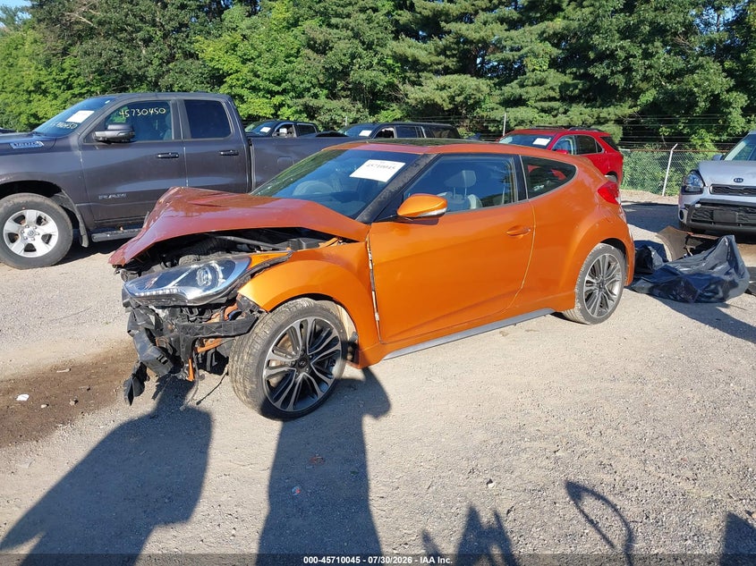 Vin: kmhtc6ae7gu279771, lot: 46208702, hyundai veloster turbo 20162