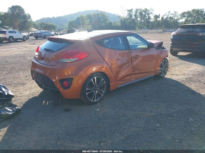 Vin: kmhtc6ae7gu279771, lot: 46208702, hyundai veloster turbo 20164