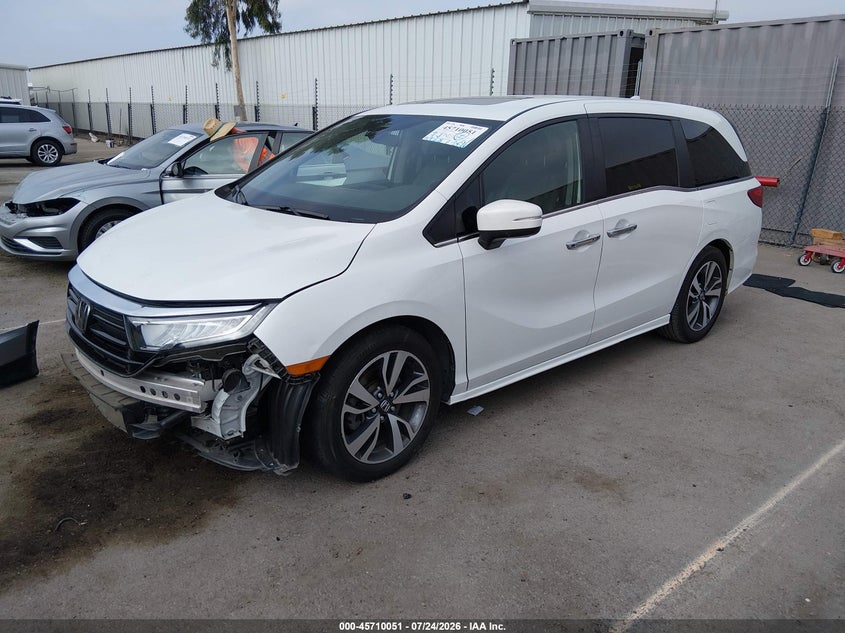 Vin: 5fnrl6h81nb056484, lot: 46208708, honda odyssey touring 20222