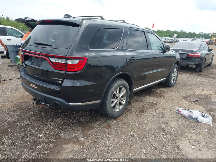 Vin: 1c4rdjdg9fc740596, lot: 46208714, dodge durango limited 20154