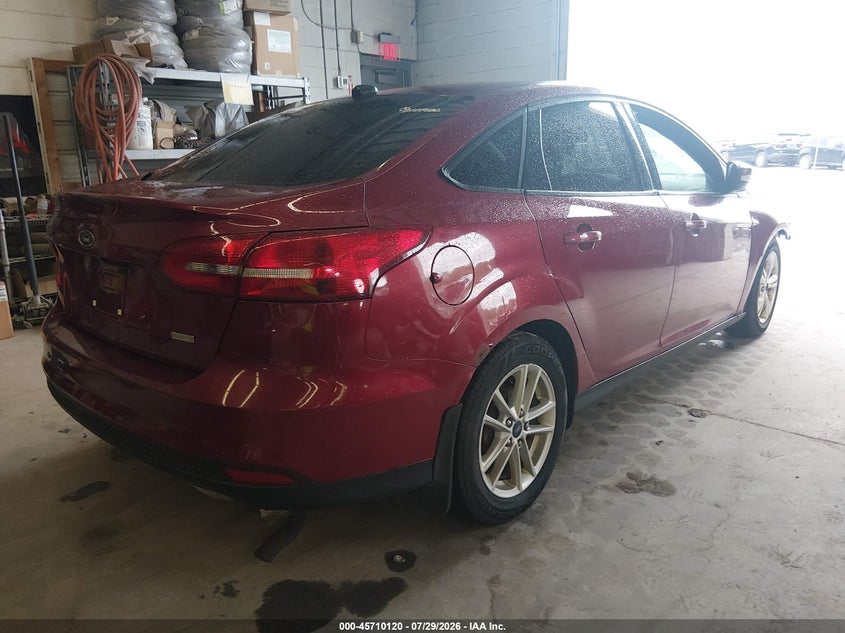 Vin: 1fadp3f26fl372107, lot: 46208776, ford focus se 20154