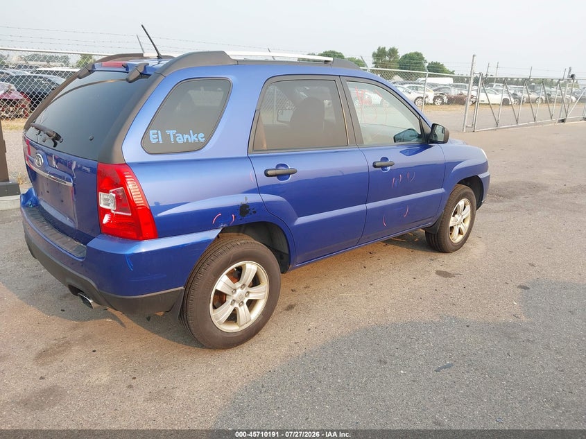 Vin: kndkg3a45a7706638, lot: 46208848, kia sportage lx 20104
