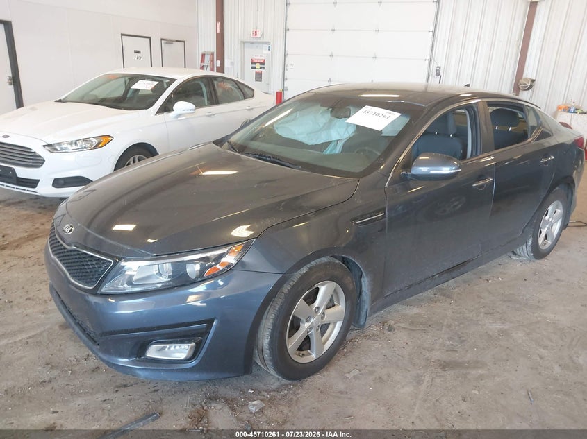 Vin: knagm4a74f5557265, lot: 46208917, kia optima lx 20152