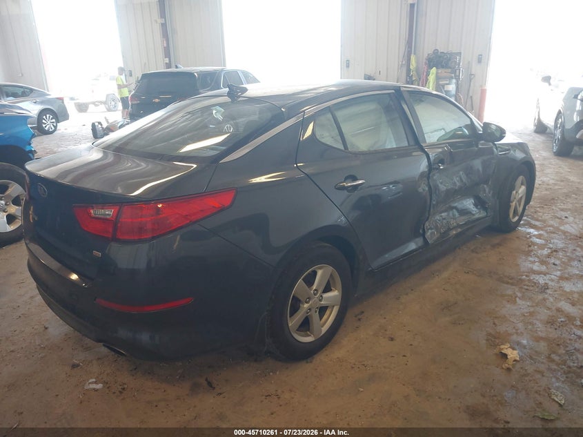 Vin: knagm4a74f5557265, lot: 46208917, kia optima lx 20154