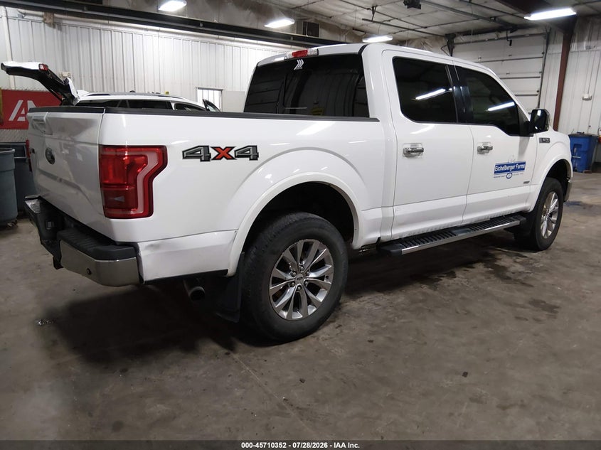 Vin: 1ftew1eg0fkd84536, lot: 46209008, ford f-150 lariat 20154