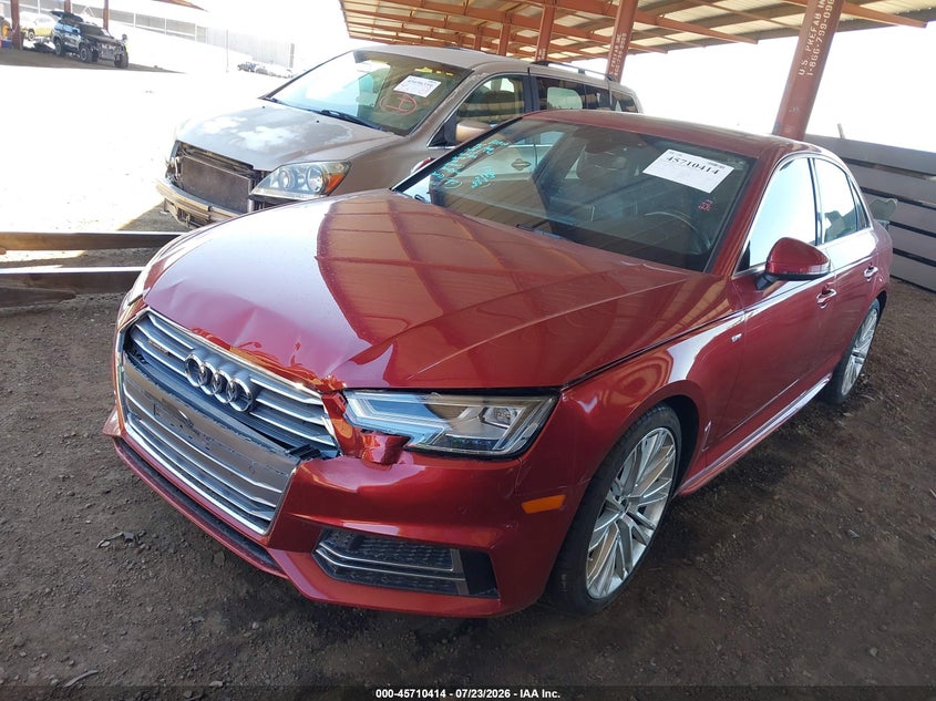 Vin: wauenaf45ja069525, lot: 46209070, audi a4 2.0t premium/2.0t tech premium 20182