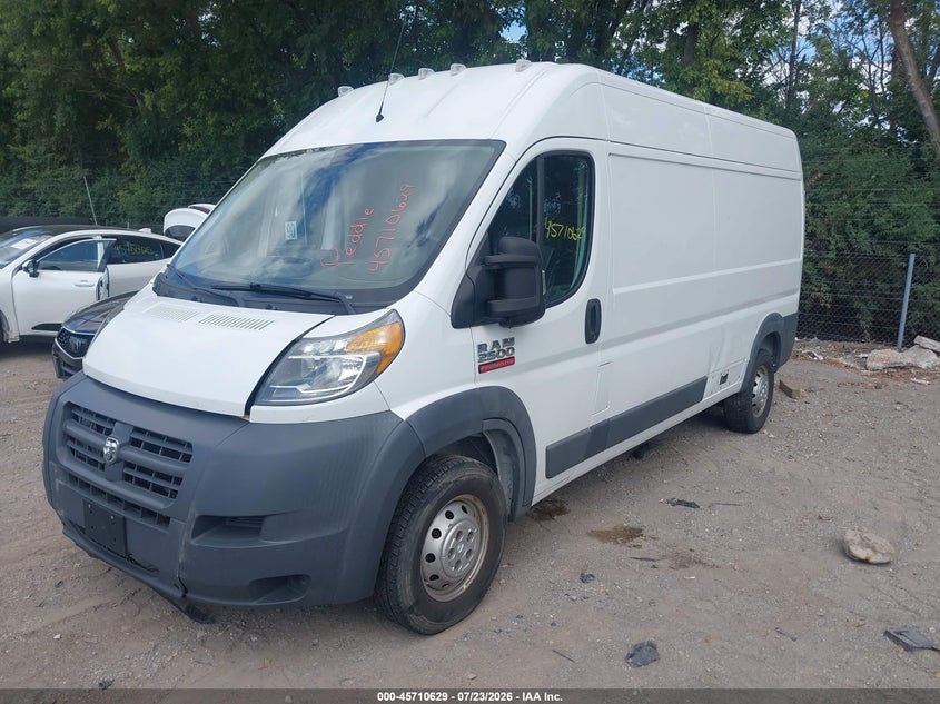 Vin: 3c6trvdg6he521385, lot: 46209285, ram promaster 2500 high roof 159 wb 20172
