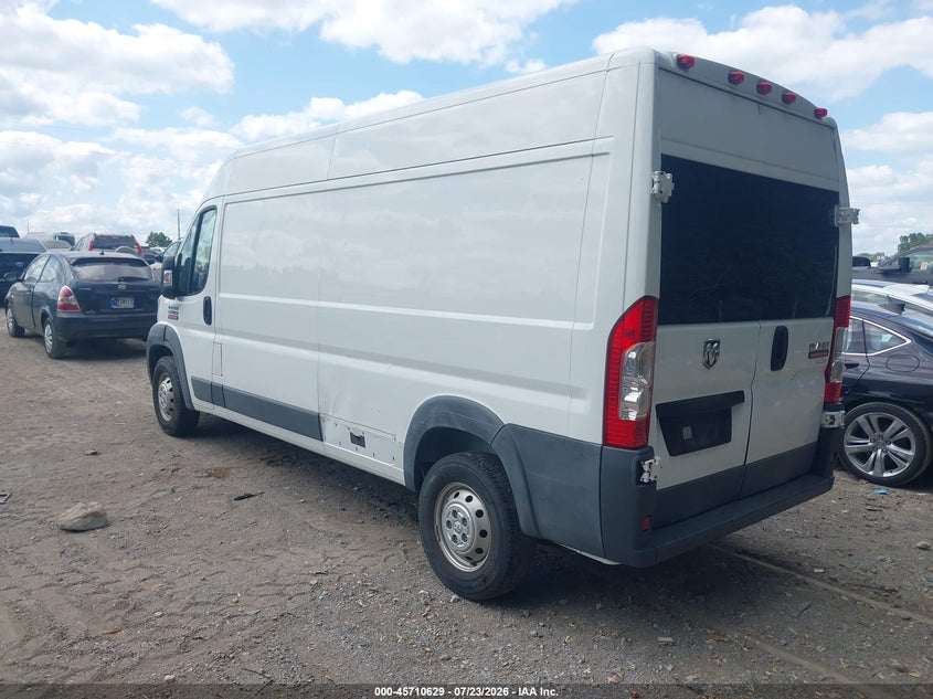 Vin: 3c6trvdg6he521385, lot: 46209285, ram promaster 2500 high roof 159 wb 20173