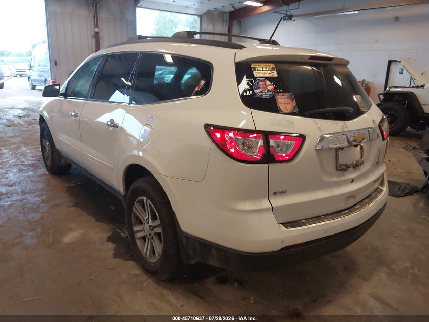 Vin: 1gnkrhkd5fj192698, lot: 46209293, chevrolet traverse lt 20153