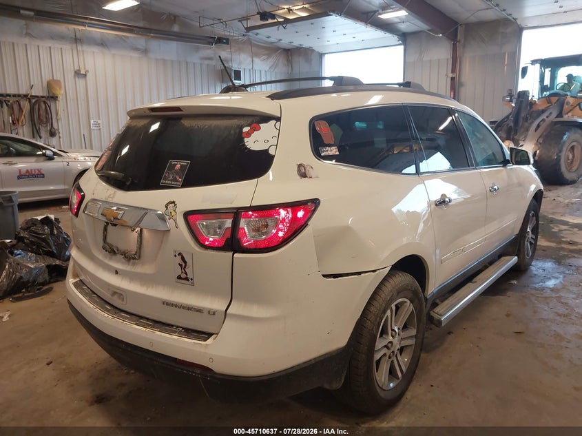 Vin: 1gnkrhkd5fj192698, lot: 46209293, chevrolet traverse lt 20154