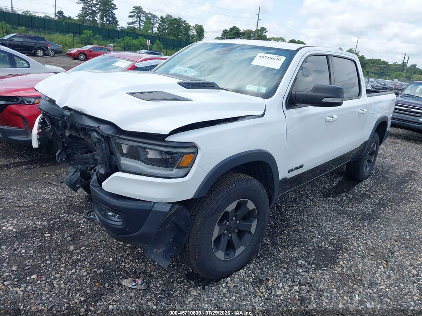 Vin: 1c6srflt6kn881775, lot: 46209295, ram 1500 rebel  4x4 5'7 box 20192