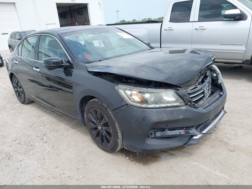 2013 Honda Accord Ex-L V-6, Перёд, IAAI, VIN 1HGCR3F84DA041864