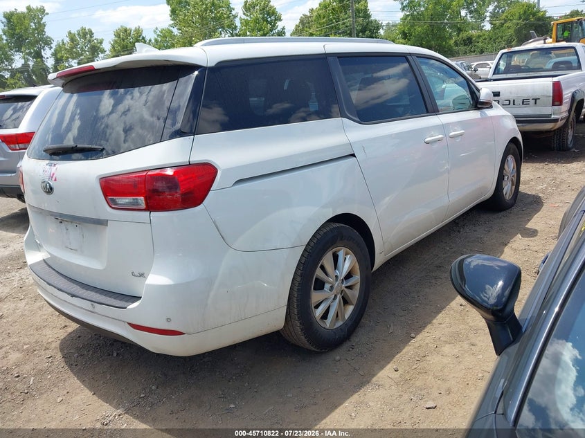 Vin: kndmb5c19g6190885, lot: 46209478, kia sedona lx 20164