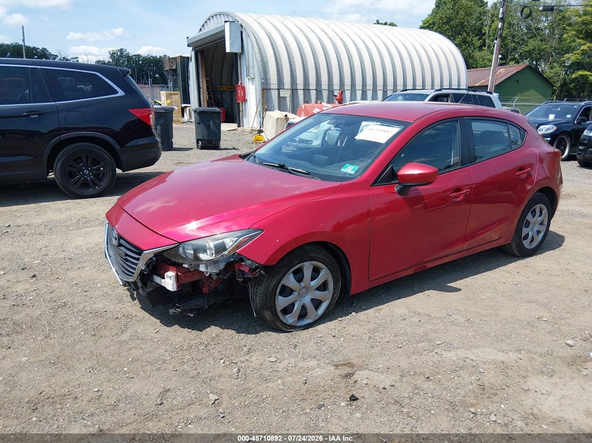 Vin: jm1bm1j77g1336618, lot: 46209548, mazda mazda3 i sport 20162