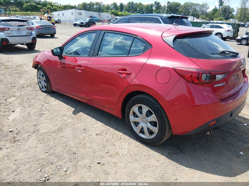 Vin: jm1bm1j77g1336618, lot: 46209548, mazda mazda3 i sport 20163