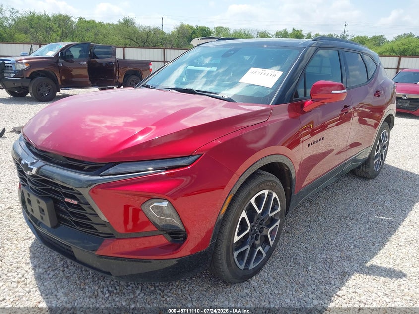 Vin: 3gnkbers9rs185117, lot: 46209766, chevrolet blazer fwd rs 20242
