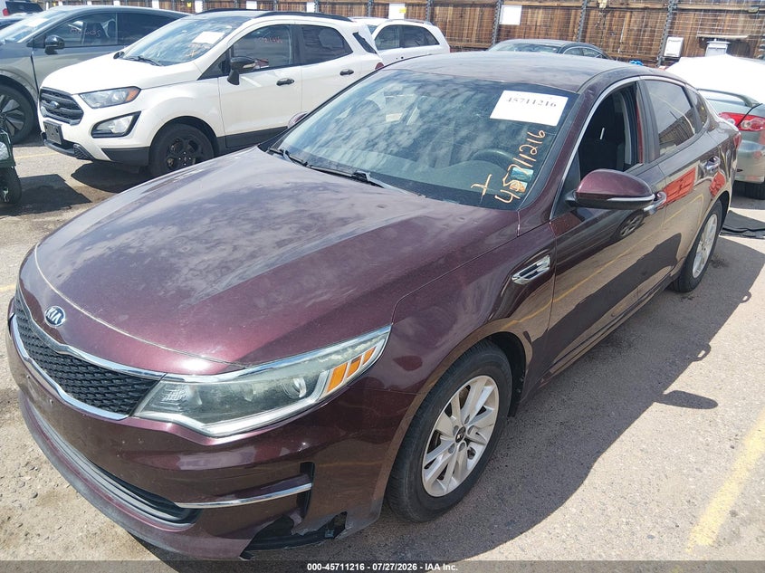 Vin: 5xxgt4l38hg155019, lot: 46209872, kia optima lx 20172