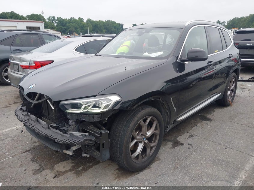 Vin: 5ux43dp03n9l39665, lot: 46209892, bmw x3 sdrive30i 20222