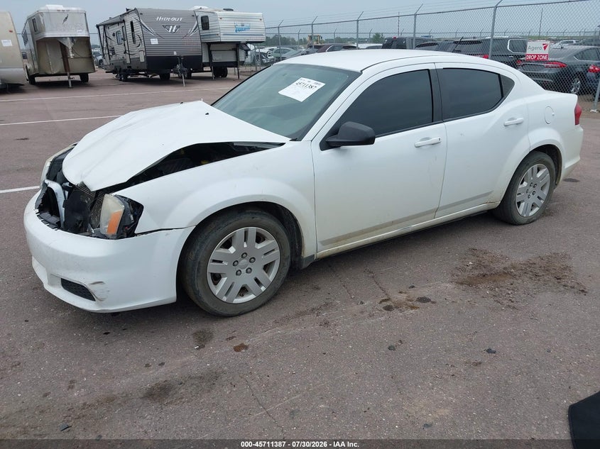 Vin: 1c3cdzab8en139989, lot: 46210043, dodge avenger se 20142