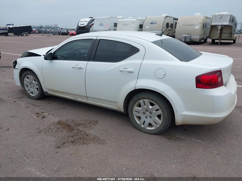 Vin: 1c3cdzab8en139989, lot: 46210043, dodge avenger se 20143