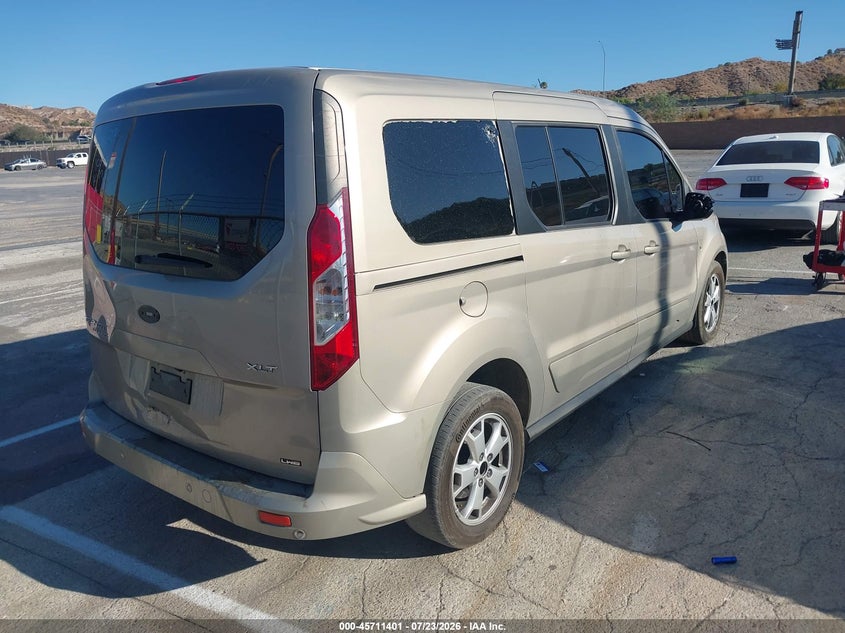 Vin: nm0ge9f77g1271213, lot: 46210057, ford transit connect xlt 20164