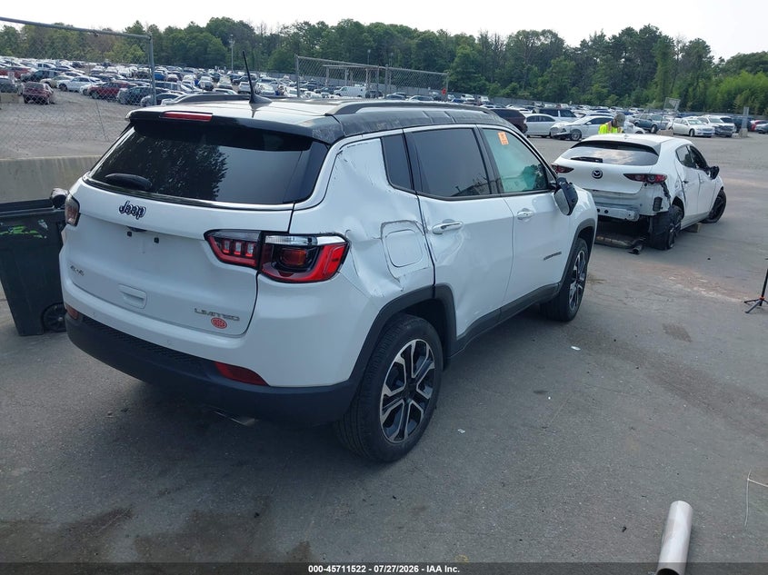 Vin: 3c4njdcb2nt147616, lot: 46210178, jeep compass limited 4x4 20224