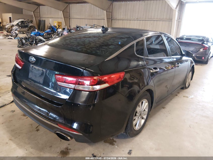 Vin: knagt4l38h5149822, lot: 46210201, kia optima lx 20174
