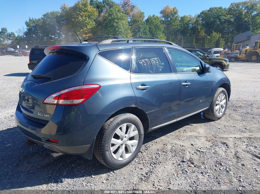 Vin: jn8az1mw9cw210293, lot: 46210207, nissan murano sl 20124