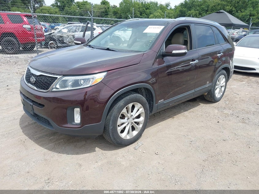 Vin: 5xykuda7xeg531627, lot: 46210248, kia sorento ex v6 20142