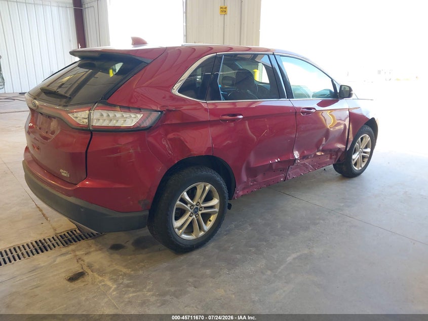 Vin: 2fmtk4j90fbc42222, lot: 46210326, ford edge sel 20154