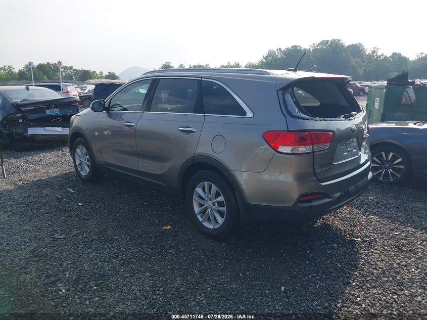 Vin: 5xypg4a36hg273055, lot: 46210402, kia sorento 2.4l lx 20173