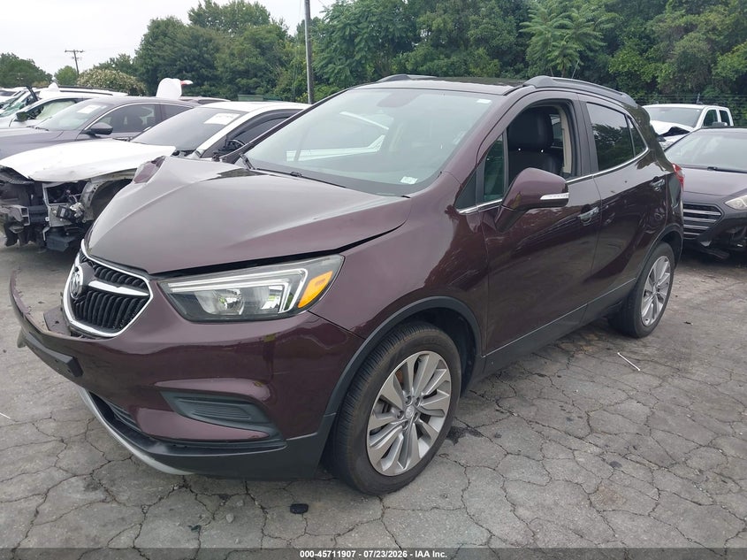 Vin: kl4cjasb2jb568927, lot: 46210563, buick encore preferred 20182