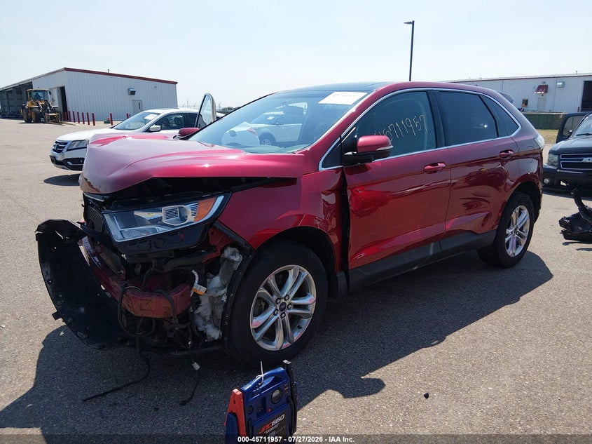 Vin: 2fmtk4j80fbc28117, lot: 46210613, ford edge sel 20152